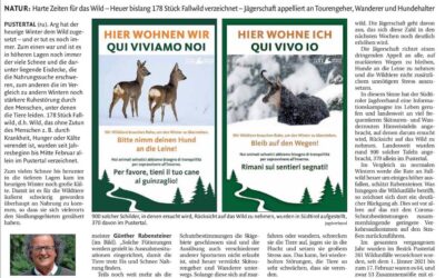 Harte Zeiten für das Wild